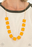 Paparazzi - Hello, Material Girl - Orange Necklace Fashion Fix