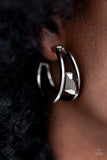 Paparazzi - Unrefined Reverie - Silver Earrings Hoops Fashion Fix