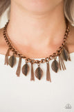 Serenely Sequoia - Copper - Paparazzi Leaves Necklace