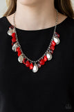 Hurricane Season - Red - Paparazzi Necklace