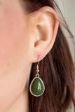 Paparazzi - Shop Til You TEARDROP - Green Necklace