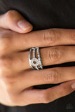 Cost of Living - White - Paparazzi Ring #4746