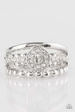 Cost of Living - White - Paparazzi Ring #4746