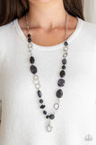 Prismatic Paradise - Black - Paparazzi Lanyard Necklace