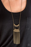 Glam Goddess - Brass - Paparazzi Necklace