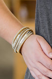 Rock Star Attitude - Yellow - Paparazzi Snap Double Wrap Bracelet