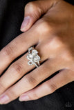 Paparazzi - Friends In High-End Places - White Paparazzi Ring