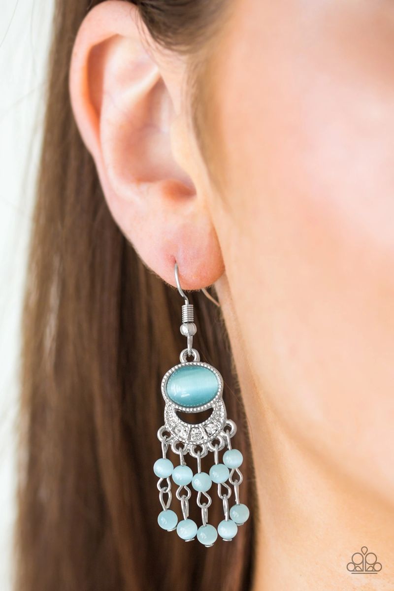 Paparazzi blue discount moonstone earrings