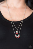 Paparazzi - Bohemian Belle - Red Necklace #4214