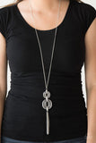 Timelessly Tasseled - Silver - Paparazzi Necklace
