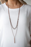 Keep Your Eye On The Pendulum - Copper - Paparazzi Necklace