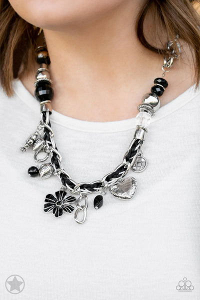 Paparazzi - Charmed, I Am Sure - Black Necklace Blockbuster