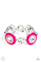 Paparazzi - Lustrous Lass - Pink Bracelet Stretchy Fashion Fix