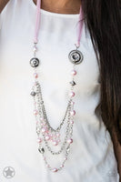 Paparazzi - All The Trimmings - Pink Necklace Blockbuster