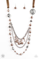 Paparazzi - All The Trimmings - Brown Necklace Blockbuster