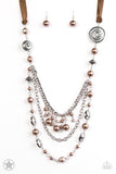 Paparazzi - All The Trimmings - Brown Necklace Blockbuster