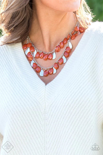 Paparazzi - Life of the FIESTA - Orange Necklace Fashion Fix