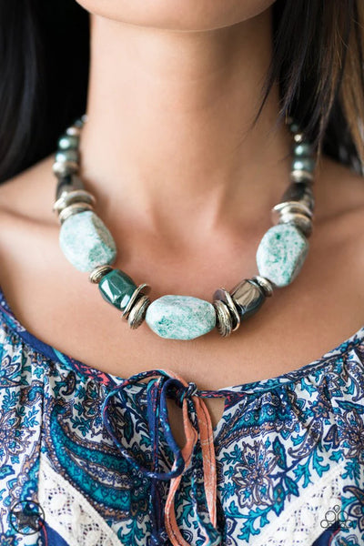 Paparazzi - In Good Glazes - Blue Necklace Blockbuster
