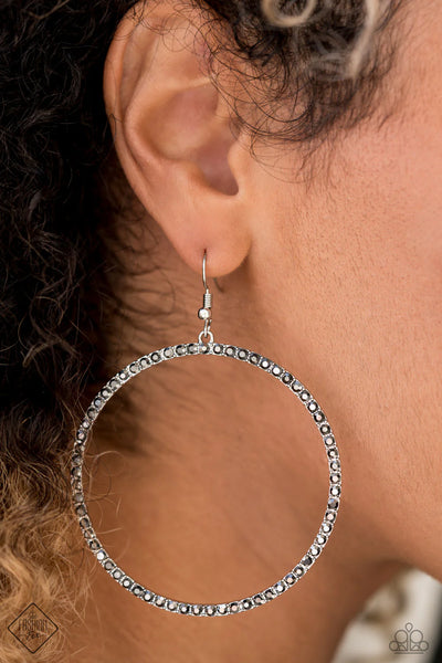 Paparazzi - Wide Curves Ahead - Silver Earrings Fashion Fix