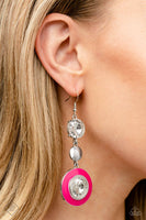 Paparazzi - Dame Disposition - Pink Earrings Fashion Fix