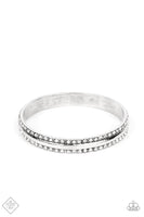 Paparazzi - Forged Uproar - White Bracelet Bangle Fashion Fix