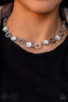 Paparazzi - Rhinestone Rollout - White Necklace Fashion Fix