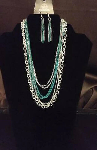 Paparazzi ~ Intensely Industrial - Green Necklace