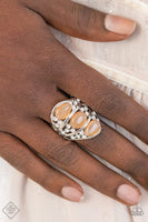 Paparazzi - Underrated Shimmer - Orange Paparazzi Ring Fashion Fix Cat's Eye