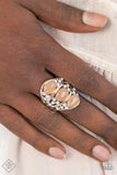 Paparazzi - Underrated Shimmer - Orange Paparazzi Ring Fashion Fix Cat's Eye