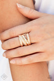 Paparazzi - Contemporary Convergence - Gold Paparazzi Ring Fashion Fix