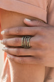 Paparazzi - Switching Gears - Brass Paparazzi Ring - Fashion Fix
