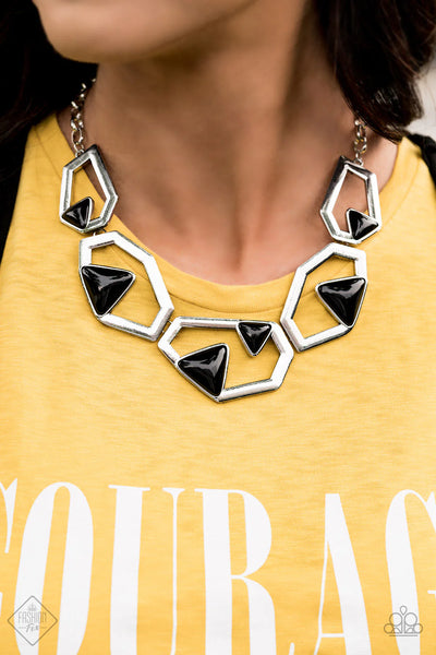 Paparazzi - GEO-ing, GEO-ing, Gone! - Black Necklace Fashion fix