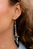 Paparazzi - Iconic Impression - Silver Earrings Star (Fashion Fix)