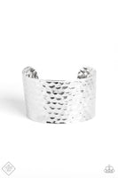 Paparazzi - Simmering Shimmer - Silver Cuff Bracelet Fashion Fix