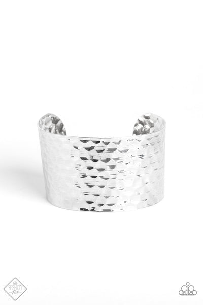 Paparazzi - Simmering Shimmer - Silver Cuff Bracelet Fashion Fix