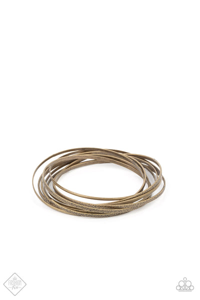 Paparazzi - Suddenly Synced - Brass Bangle Bracelet Fashion Fix