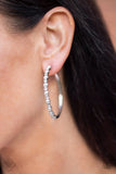Paparazzi - A Sweeping Success - White Hoop Earrings Fashion Fix