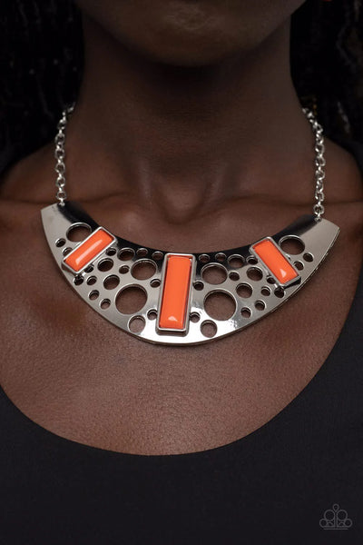 Paparazzi - Real Zeal - Orange Necklace (Fashion Fix Exclusive)