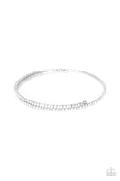 Paparazzi - Sleek Sparkle - White Bracelet