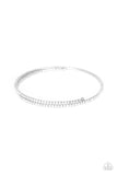 Paparazzi - Sleek Sparkle - White Bracelet