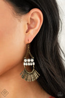 Paparazzi -  A FLARE For Fierceness - Brass Earrings Fashion Fix