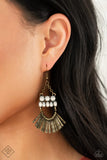 Paparazzi -  A FLARE For Fierceness - Brass Earrings Fashion Fix