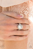 Paparazzi - Unstoppable Sparkle - White Ring Fashion Fix