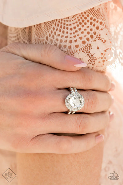 Paparazzi - Unstoppable Sparkle - White Ring Fashion Fix