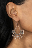 Paparazzi - Solar Surge - Copper Earrings