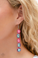 Paparazzi - Developing Dignity - Pink Earrings Fashion Fix