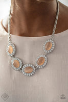 Paparazzi - A DIVA-ttitude Adjustment - Orange Necklace Fashion Fix Cat's Eye