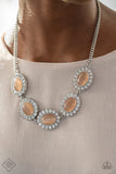 Paparazzi - A DIVA-ttitude Adjustment - Orange Necklace Fashion Fix Cat's Eye