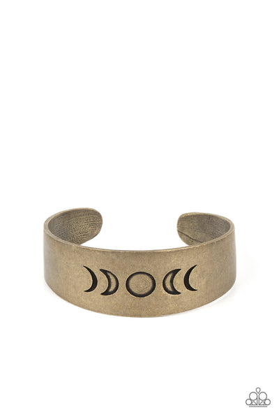 Paparazzi - Lunar Effect - Brass Bracelet Cuff Moon (Fashion Fix Exclusive)