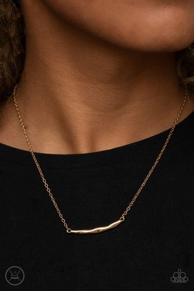 Paparazzi - Taking It Easy - Gold Necklace #1125 (D)